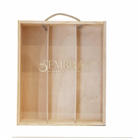 Caja madera 3 botellas